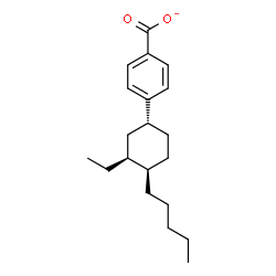 ChemSpider 2D Image | 4-[(1R,3S,4R)-3-Ethyl-4-pentylcyclohexyl]benzoate | C20H29O2