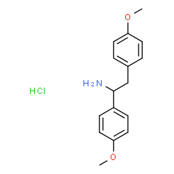 ChemSpider 2D Image | 1,2-bis(4-methoxyphenyl)ethanamine hydrochloride | C16H20ClNO2