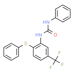 ChemSpider 2D Image | 3-phenyl-1-[2-phenylsulfanyl-5-(trifluoromethyl)phenyl]urea | C20H15F3N2OS
