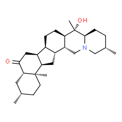 ChemSpider 2D Image | (3beta,5alpha,9beta,13alpha,14beta,17beta,22beta)-20-Hydroxy-3-methylcevan-6-one | C28H45NO2