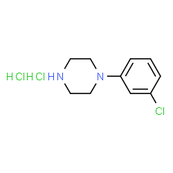 ChemSpider 2D Image | 1-(3-Chlorophenyl)piperazine hydrochloride | C10H15Cl3N2