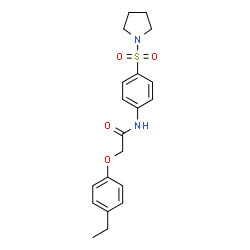 ChemSpider 2D Image | 2-(4-Ethylphenoxy)-N-[4-(1-pyrrolidinylsulfonyl)phenyl]acetamide | C20H24N2O4S