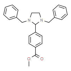 ChemSpider 2D Image | Methyl 4-(1,3-dibenzyl-2-imidazolidinyl)benzoate | C25H26N2O2