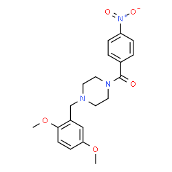 ChemSpider 2D Image | [4-(2,5-Dimethoxybenzyl)-1-piperazinyl](4-nitrophenyl)methanone | C20H23N3O5