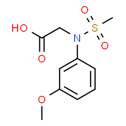 ChemSpider 2D Image | N-(3-Methoxyphenyl)-N-(methylsulfonyl)glycine | C10H13NO5S
