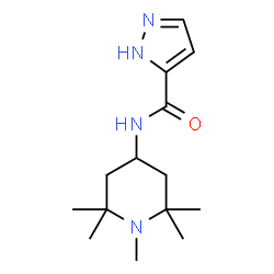 ChemSpider 2D Image | N-(1,2,2,6,6-Pentamethyl-4-piperidinyl)-1H-pyrazole-5-carboxamide | C14H24N4O