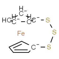 ChemSpider 2D Image | 1-cyclopenta-2,4-dienylsulfanyldisulfanylcyclopentane; iron | C10H8FeS3