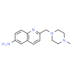 ChemSpider 2D Image | 2-[(4-Methyl-1-piperazinyl)methyl]-6-quinolinamine | C15H20N4
