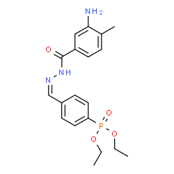 ChemSpider 2D Image | Diethyl (4-{(Z)-[(3-amino-4-methylbenzoyl)hydrazono]methyl}phenyl)phosphonate | C19H24N3O4P