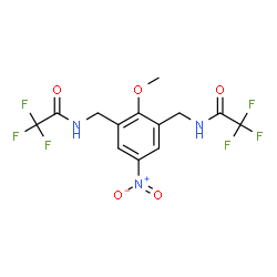 ChemSpider 2D Image | N,N'-[(2-Methoxy-5-nitro-1,3-phenylene)bis(methylene)]bis(2,2,2-trifluoroacetamide) | C13H11F6N3O5