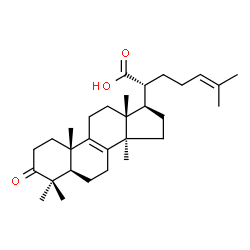 ChemSpider 2D Image | 3-Oxolanosta-8,24-dien-21-oic acid | C30H46O3