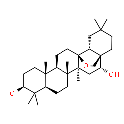 ChemSpider 2D Image | (3beta,16alpha)-13,28-Epoxyoleanane-3,16-diol | C30H50O3