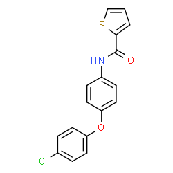 ChemSpider 2D Image | N-[4-(4-Chlorophenoxy)phenyl]-2-thiophenecarboxamide | C17H12ClNO2S