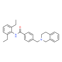 ChemSpider 2D Image | N-(2,6-Diethylphenyl)-4-(3,4-dihydro-2(1H)-isoquinolinylmethyl)benzamide | C27H30N2O