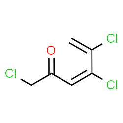 ChemSpider 2D Image | (3E)-1,4,5-Trichloro-3,5-hexadien-2-one | C6H5Cl3O