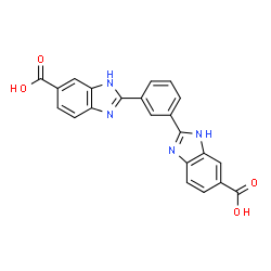 ChemSpider 2D Image | 2,2'-(1,3-Phenylene)bis(1H-benzimidazole-6-carboxylic acid) | C22H14N4O4