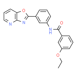 ChemSpider 2D Image | 3-Ethoxy-N-[3-([1,3]oxazolo[4,5-b]pyridin-2-yl)phenyl]benzamide | C21H17N3O3