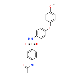 ChemSpider 2D Image | N-(4-{[4-(4-Methoxyphenoxy)phenyl]sulfamoyl}phenyl)acetamide | C21H20N2O5S
