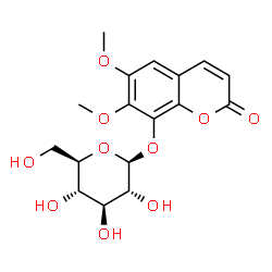 ChemSpider 2D Image | 6,7-Dimethoxy-2-oxo-2H-chromen-8-yl beta-D-glucopyranoside | C17H20O10