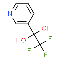 ChemSpider 2D Image | 2,2,2-Trifluoro-1-(3-pyridinyl)-1,1-ethanediol | C7H6F3NO2