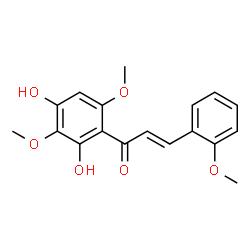 ChemSpider 2D Image | (2E)-1-(2,4-Dihydroxy-3,6-dimethoxyphenyl)-3-(2-methoxyphenyl)-2-propen-1-one | C18H18O6