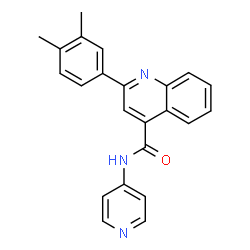 ChemSpider 2D Image | 2-(3,4-Dimethylphenyl)-N-(4-pyridinyl)-4-quinolinecarboxamide | C23H19N3O
