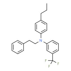 ChemSpider 2D Image | N-(2-Phenylethyl)-N-(4-propylphenyl)-3-(trifluoromethyl)aniline | C24H24F3N