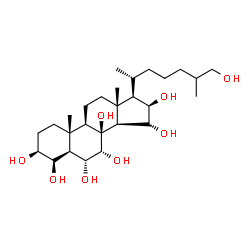 ChemSpider 2D Image | (3beta,4beta,5alpha,6alpha,7alpha,15alpha,16beta)-Cholestane-3,4,6,7,8,15,16,26-octol | C27H48O8
