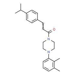 ChemSpider 2D Image | 1-[4-(2,3-Dimethylphenyl)-1-piperazinyl]-3-(4-isopropylphenyl)-2-propen-1-one | C24H30N2O