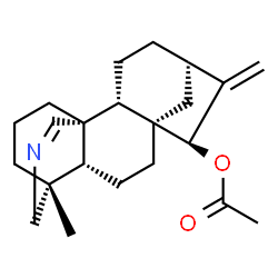 ChemSpider 2D Image | (1S,2S,7R,8R,11R,12R)-12-Methyl-6-methylene-14-azapentacyclo[10.3.3.1~5,8~.0~1,11~.0~2,8~]nonadec-14-en-7-yl acetate | C22H31NO2