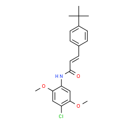 ChemSpider 2D Image | (2E)-3-(4-tert-Butylphenyl)-N-(4-chloro-2,5-dimethoxyphenyl)acrylamide | C21H24ClNO3