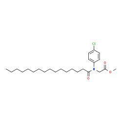 ChemSpider 2D Image | Methyl N-(4-chlorophenyl)-N-palmitoylglycinate | C25H40ClNO3