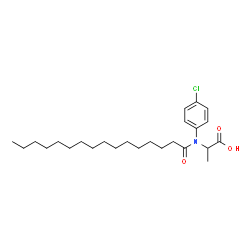ChemSpider 2D Image | N-(4-Chlorophenyl)-N-palmitoylalanine | C25H40ClNO3