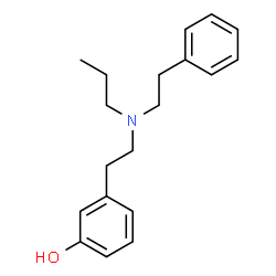 ChemSpider 2D Image | 3-{2-[(2-Phenylethyl)(propyl)amino]ethyl}phenol | C19H25NO