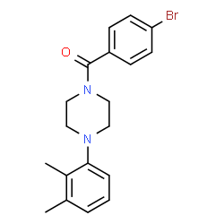 ChemSpider 2D Image | (4-Bromophenyl)[4-(2,3-dimethylphenyl)-1-piperazinyl]methanone | C19H21BrN2O
