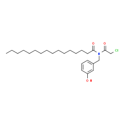 ChemSpider 2D Image | N-(Chloroacetyl)-N-(3-hydroxybenzyl)hexadecanamide | C25H40ClNO3