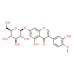ChemSpider 2D Image | Pratensein 7-O-glucoside | C22H22O11