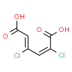 ChemSpider 2D Image | (2E,4Z)-2,4-Dichloro-2,4-hexadienedioic acid | C6H4Cl2O4
