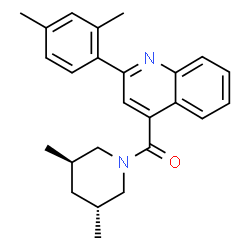 ChemSpider 2D Image | [2-(2,4-Dimethylphenyl)-4-quinolinyl][(3R,5R)-3,5-dimethyl-1-piperidinyl]methanone | C25H28N2O