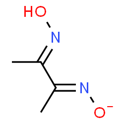 ChemSpider 2D Image | {(E)-[(3E)-3-(Hydroxyimino)-2-butanylidene]amino}oxidanide | C4H7N2O2
