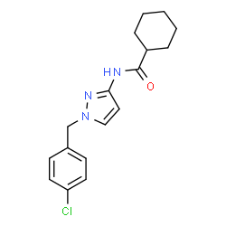 ChemSpider 2D Image | N-[1-(4-Chlorobenzyl)-1H-pyrazol-3-yl]cyclohexanecarboxamide | C17H20ClN3O