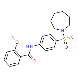 ChemSpider 2D Image | N-[4-(1-Azepanylsulfonyl)phenyl]-2-methoxybenzamide | C20H24N2O4S
