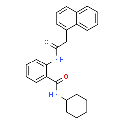 ChemSpider 2D Image | N-Cyclohexyl-2-[(1-naphthylacetyl)amino]benzamide | C25H26N2O2
