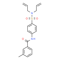 ChemSpider 2D Image | N-[4-(Diallylsulfamoyl)phenyl]-3-methylbenzamide | C20H22N2O3S