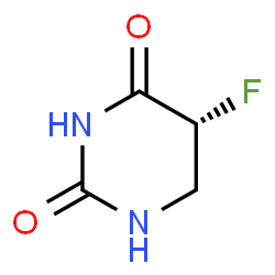 ChemSpider 2D Image | (R)-5-Fluoro-5,6-dihydrouracil | C4H5FN2O2