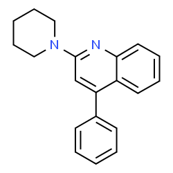 ChemSpider 2D Image | 4-Phenyl-2-(1-piperidinyl)quinoline | C20H20N2