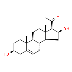 ChemSpider 2D Image | (3beta,16beta)-3,16-Dihydroxypregn-5-en-20-one | C21H32O3