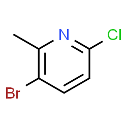 ChemSpider 2D Image | 3-Bromo-6-chloro-2-methylpyridine | C6H5BrClN