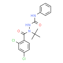 ChemSpider 2D Image | 2-(2,4-Dichlorobenzoyl)-2-(2-methyl-2-propanyl)-N-phenylhydrazinecarboxamide | C18H19Cl2N3O2