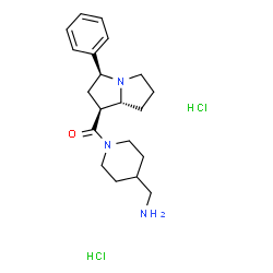 ChemSpider 2D Image | [4-(Aminomethyl)-1-piperidinyl][(1S,3S,7aR)-3-phenylhexahydro-1H-pyrrolizin-1-yl]methanone dihydrochloride | C20H31Cl2N3O